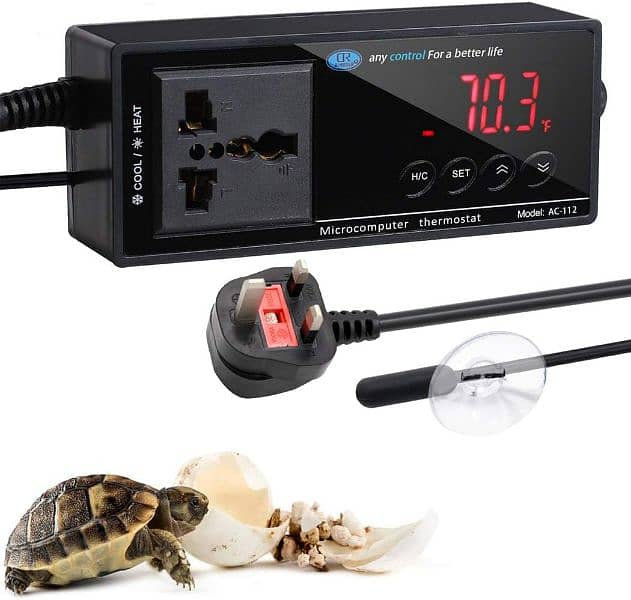 Digital LED Temperature Controller,Suction Cup Waterproof for Aquarium 2