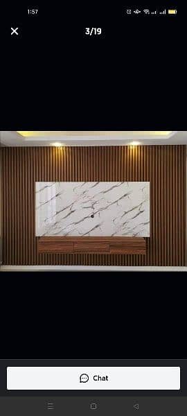 Wpc paneling,Flutted panel,media wall,tv unit,LCD cabinets,rope light, 5
