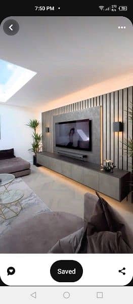 Wpc paneling,Flutted panel,media wall,tv unit,LCD cabinets,rope light, 16