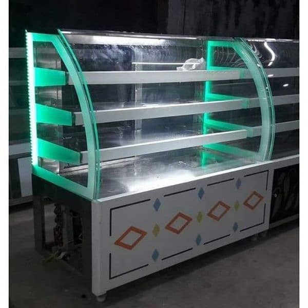 Bakery display counter, Bakery rack, Bakery counter, Glass counter. 3