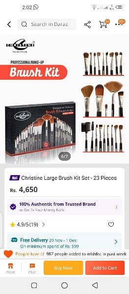 Christine Professional Artistic Makeup Brush 23 piece kit 8
