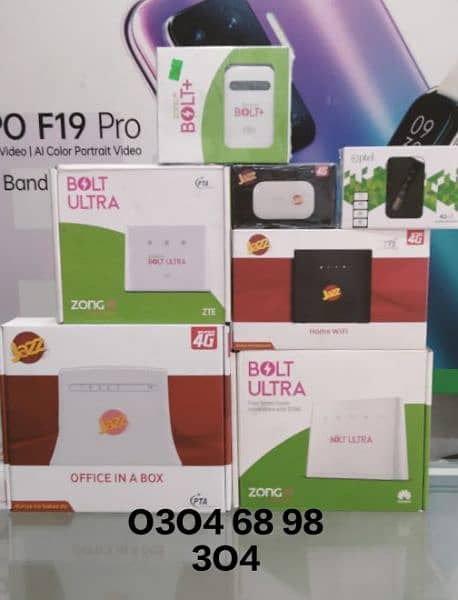 ZONG BOLT PLUS BOLT ULTRA ROUTER JAZZ 4G DEVICES 4G ROUTER AVAILABLE 1