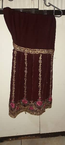 Browen colour sharara and blue fancy  party dress 2