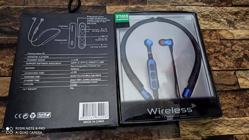 Mp3 Mic call earbuds handsfree Wireless Bluetooth Headphone Headset 14