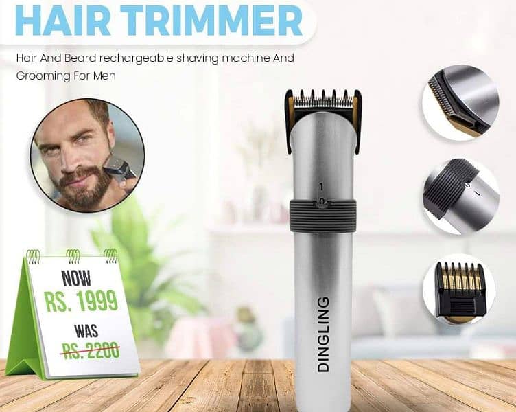 Dingling Trimmer beard hair straightener Kemei Shaver Shaving Machine 1