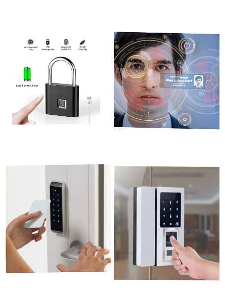 smart fingerprint card face electric door lock, access control system 4