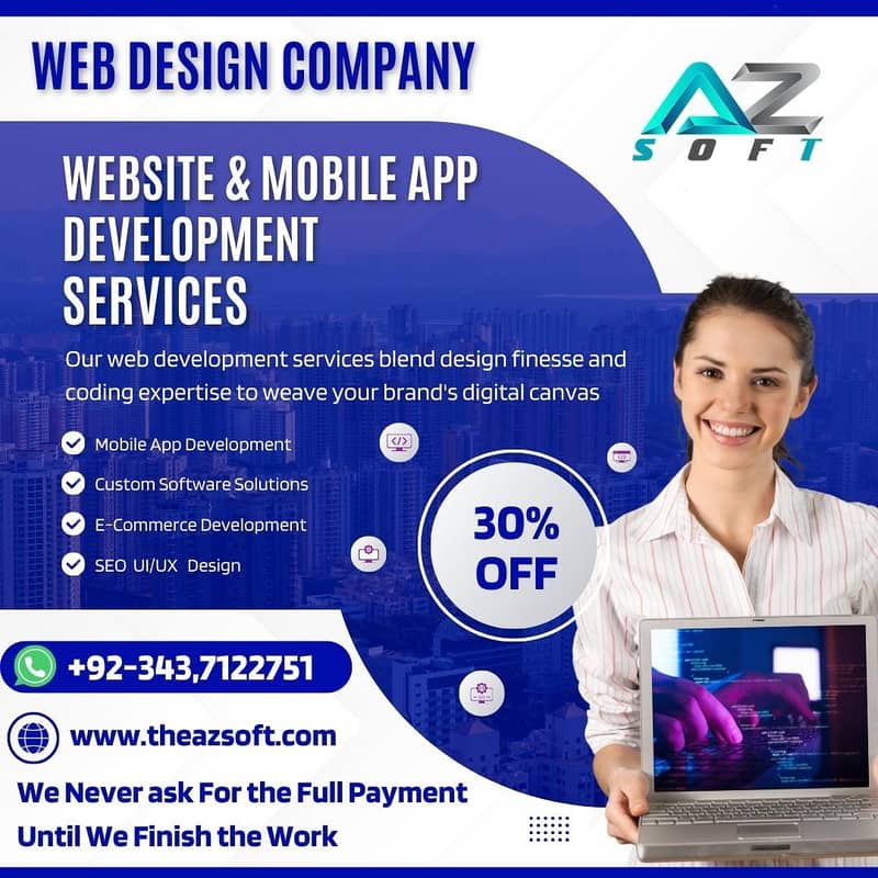 Professional Custom Website & Mobile app development Service 0