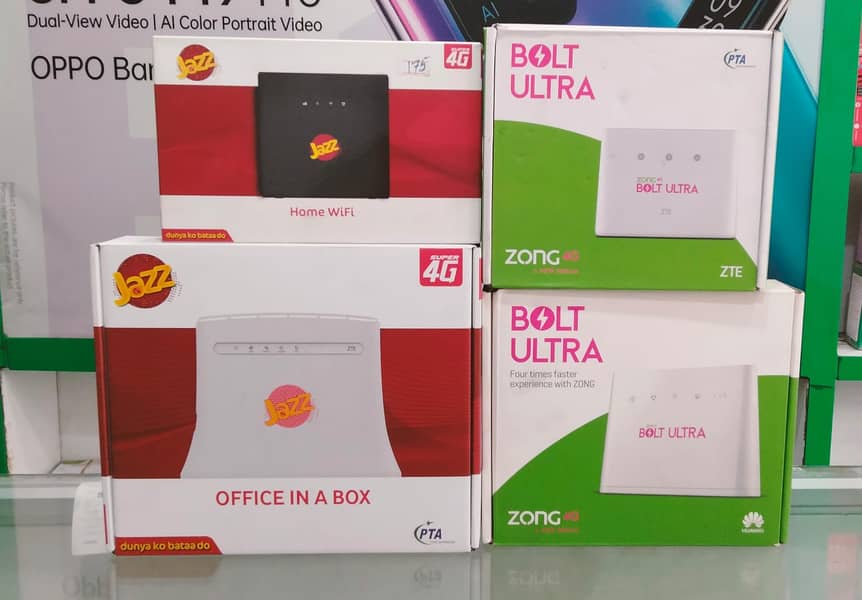 Zong Bolt Plus Bolt ultra Router jazz 4G devices 4g router /PTCL 4G 5