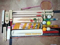 Cricket bat and ball