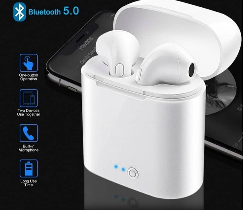 mic cal handsfree Bluetooth wireless Earbud headset earphone Headphone 6