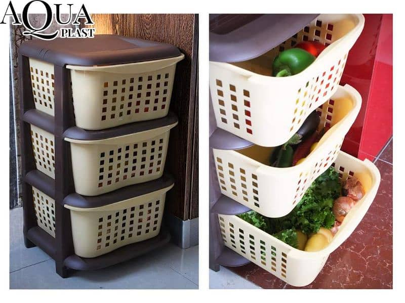 Kitchen Storage Box Vegetables and Fruit Rack Portable 1