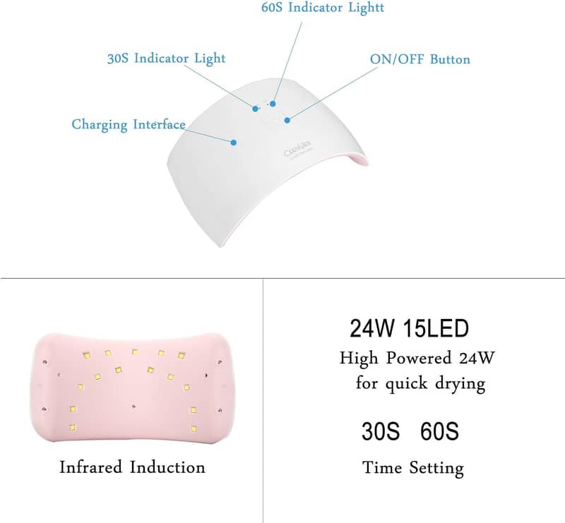 Professional 54W Nail Dryer, Dulcii UV/LED Gel Polish Smart Auto-sense 17