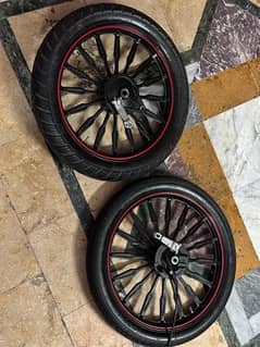 Tubeless Tyres + Alloy Rims