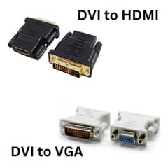 DVI to HDMI Converter and DVI to VGA Coverter Adopter (read details)