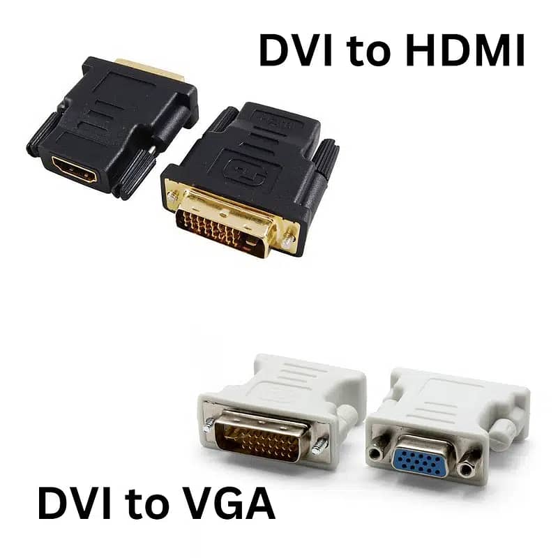 DVI to HDMI Converter and DVI to VGA Coverter Adopter (read details) 0