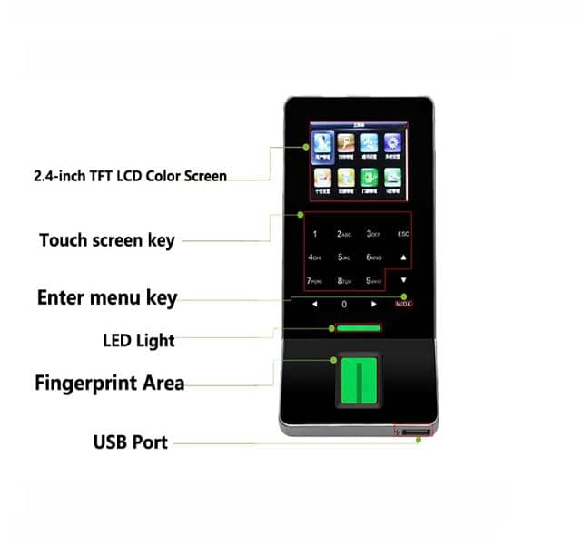 Zkteco Zkt Wifi fingerprint F22 access control and attendence machine 1