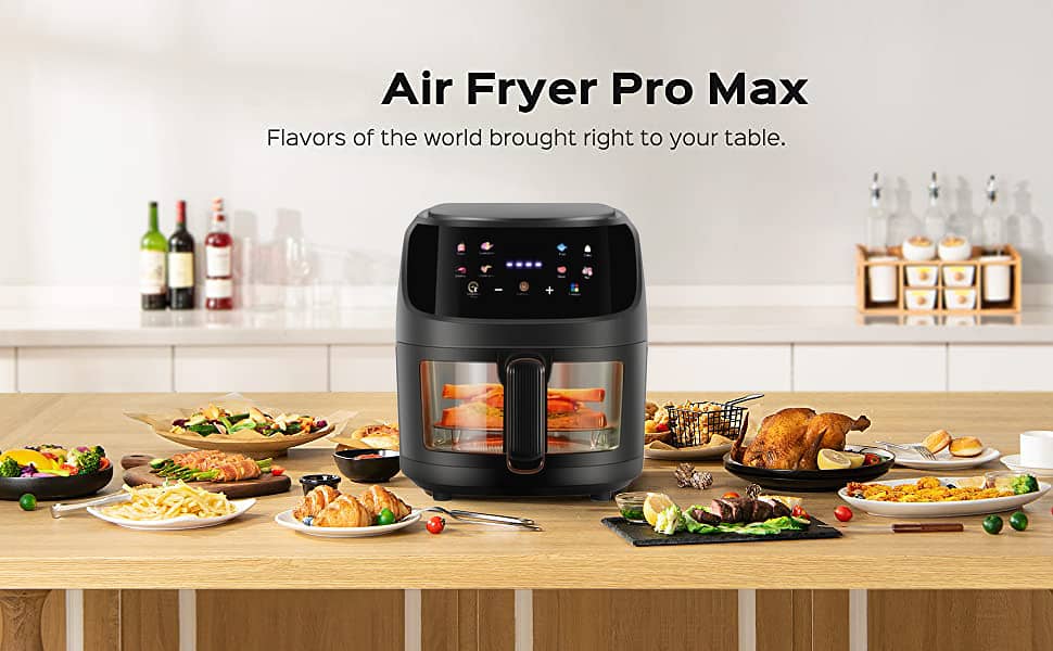 New Silver Crest 8 Liter Air Fryer - Digital Color Touch Screen- 2400W 1