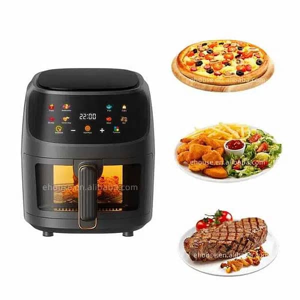 New Silver Crest 8 Liter Air Fryer - Digital Color Touch Screen- 2400W 7