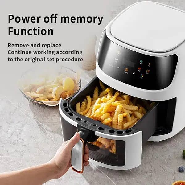 New Silver Crest 8 Liter Air Fryer - Digital Color Touch Screen- 2400W 9