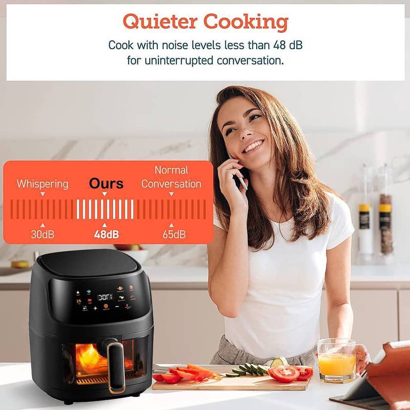New Silver Crest 8 Liter Air Fryer - Digital Color Touch Screen- 2400W 14