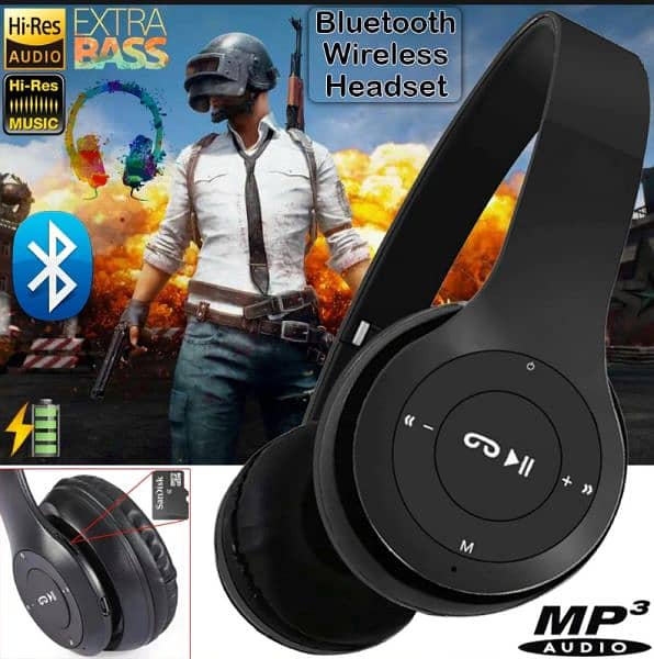 wireless Earbud bluetooth headset cal Mic handsfree earphone Headphone 1