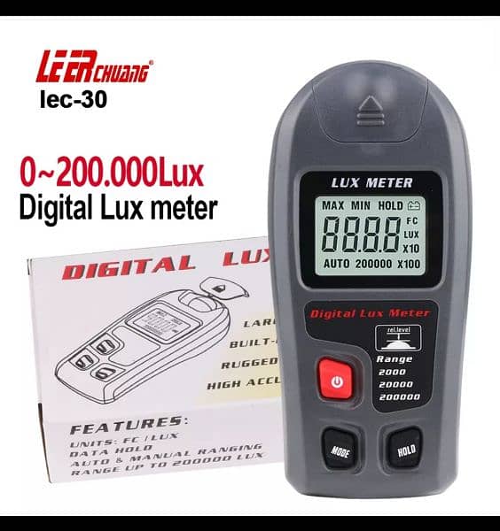 AC Digital Mini Lux Light power Meter Light Intensity Meter air comp 5
