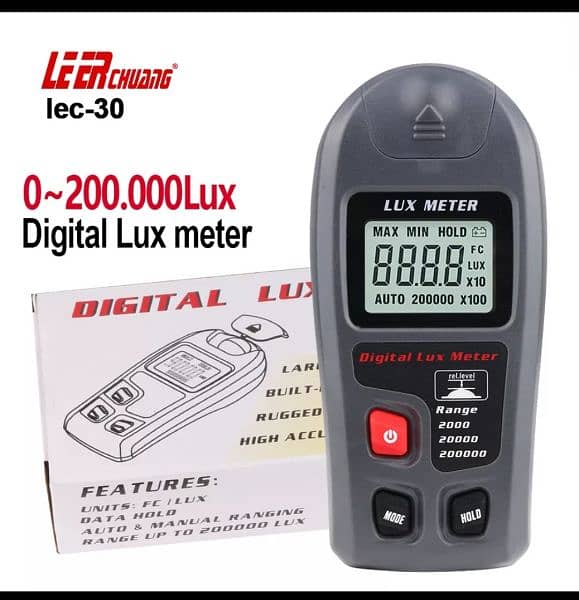 AC Digital Mini Lux Light power Meter Light Intensity Meter air comp 7
