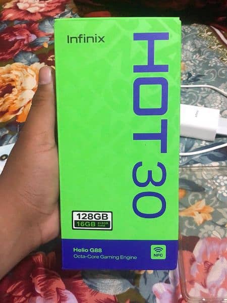 Infinix hot 30 8/128 full box with 6 new cover 5