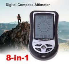 8 in 1 Electronic Digital Multifunction LCD Compass Altimeter Barome 0