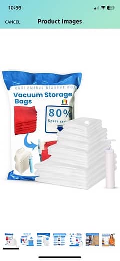 Dubai branded HOMESPROUT 10 Pack large vaccum stoarge bag with pump 0