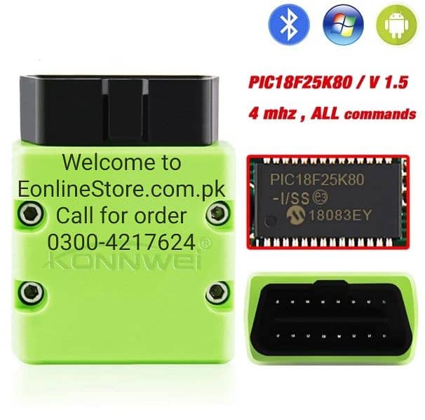ELM327 V1.5 Bluetooth/Android with PIC18F25K80 chip Kingbolen EL 0