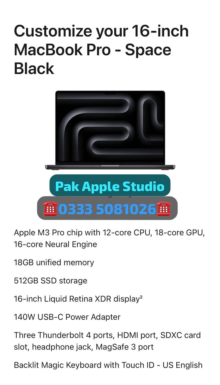 MacBook Pro 16inch M3 PRO Chip 2