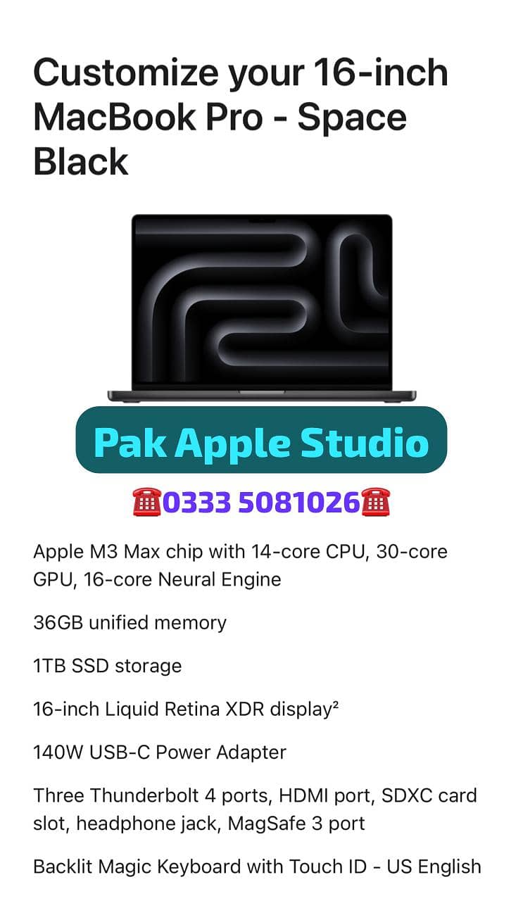 MacBook Pro 16inch M3 MAX & M3 PRO Chip 4