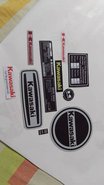 Kawasaki Engine Sticker kit 5
