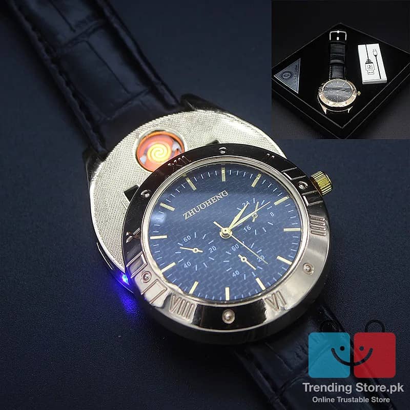 Wrist Watch with Lighter Carved Dial Quartz Watch Luxury Wrist Watch 6