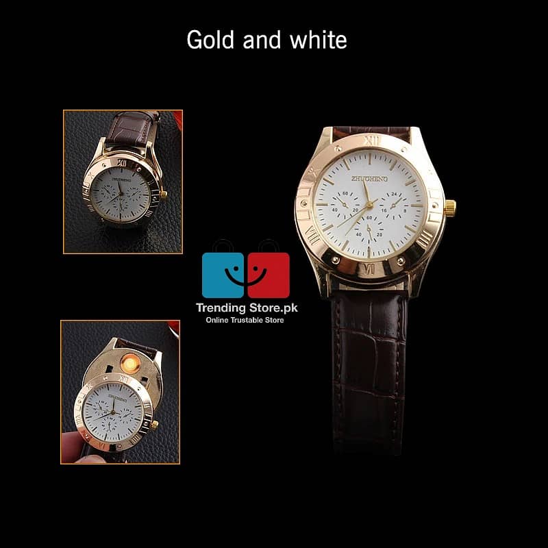 Wrist Watch with Lighter Carved Dial Quartz Watch Luxury Wrist Watch 11
