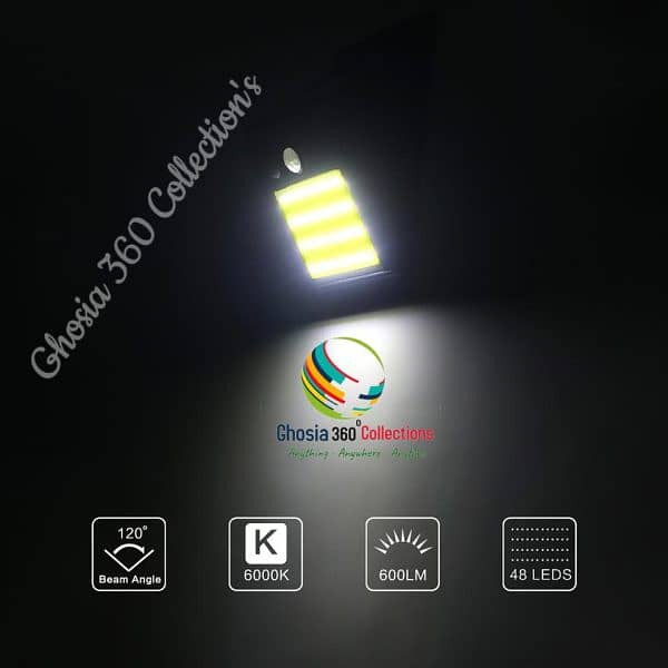 48 LED COB Solar Light Human Infrared PIR Motion Sensor Wall Lamp 1
