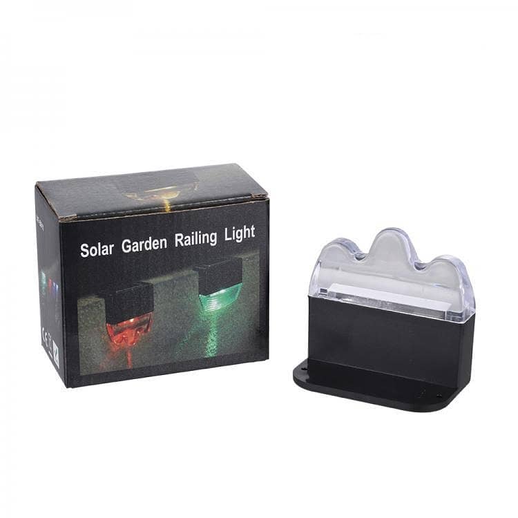 Solar Garden Railing Auto ON/OFF Warm & RGB MultiColor (2 in 1 Pack) 2