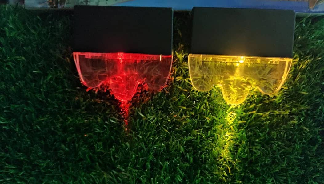 Solar Garden Railing Auto ON/OFF Warm & RGB MultiColor (2 in 1 Pack) 8