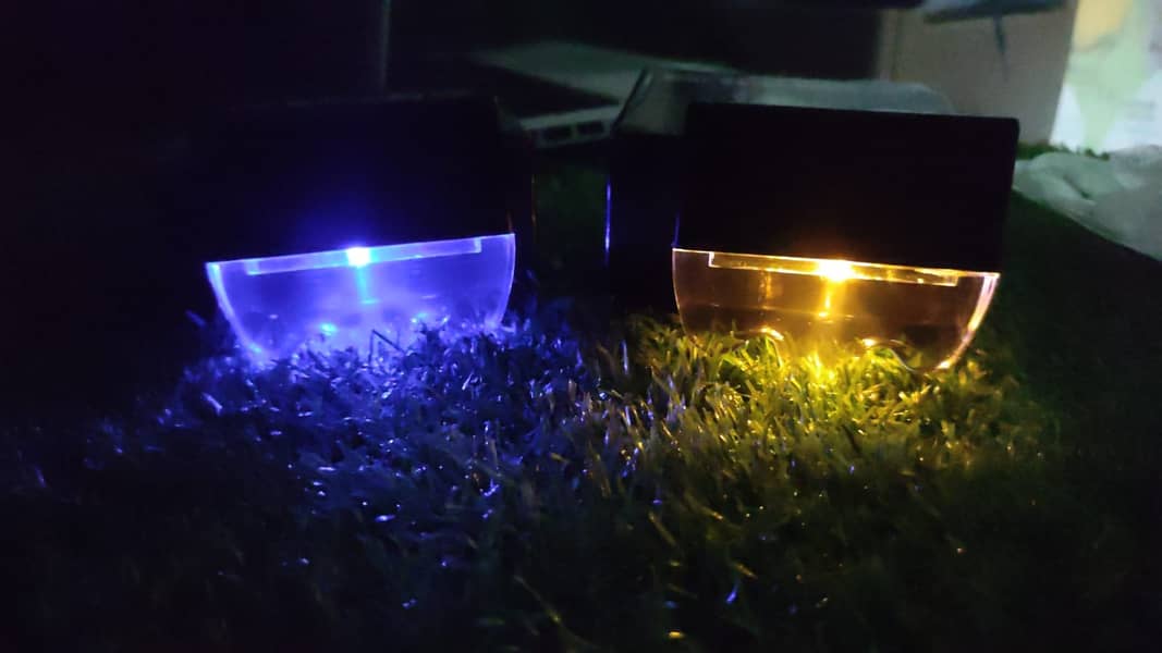 Solar Garden Railing Auto ON/OFF Warm & RGB MultiColor (2 in 1 Pack) 9
