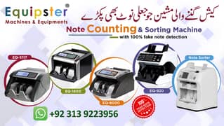 Cash Counting Machine with high accuracy of Fake Note Detection, note