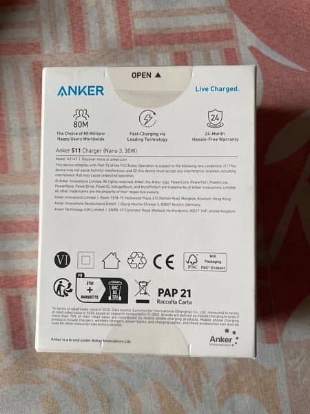 Anker 511 Nano 3 Charger (30W) Box Packed (Ideal for iPhone 16pro) 2