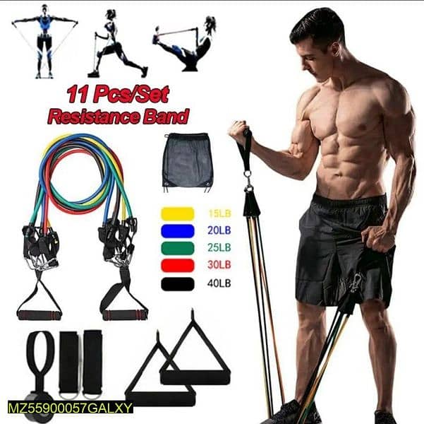Resistance Exercise Band, Pack Of 11 (Free Delivery) 0