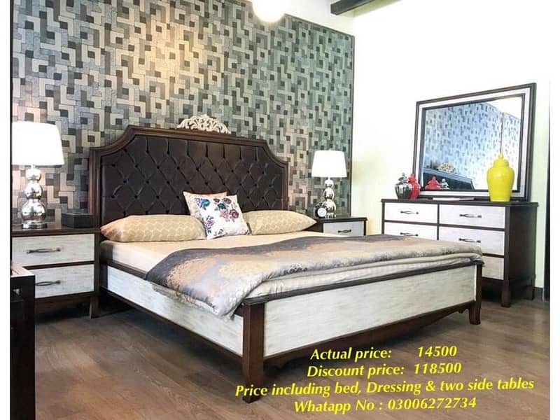 Solid wood Frame Bed Set on Whole Sale price 2