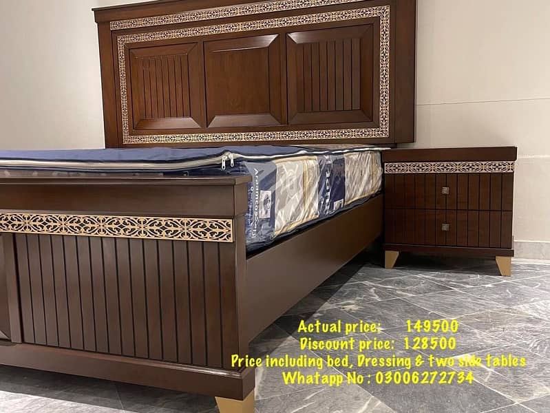 Solid wood Frame Bed Set on Whole Sale price 4