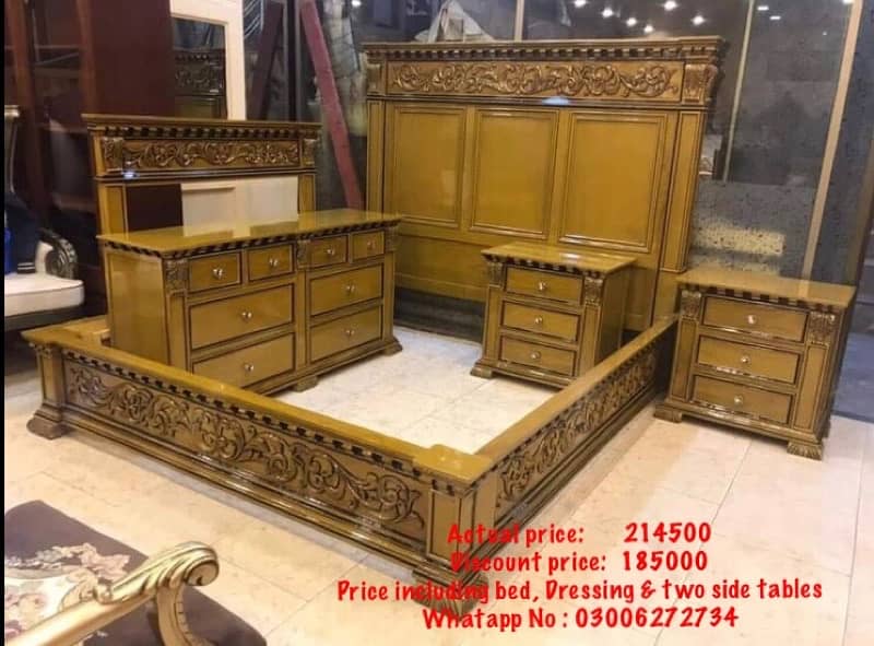 Solid wood Frame Bed Set on Whole Sale price 5