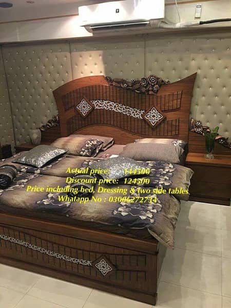 Solid wood Frame Bed Set on Whole Sale price 14