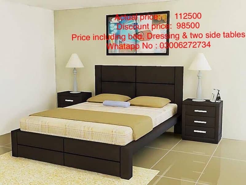 Solid wood Frame Bed Set on Whole Sale price 17