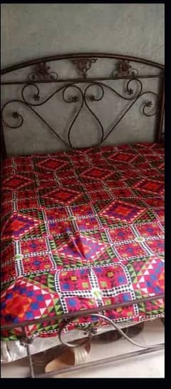 used iron bed and dressing