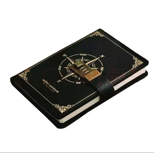 Classic Leather Notebook / Diary With Coded Lock B6 0